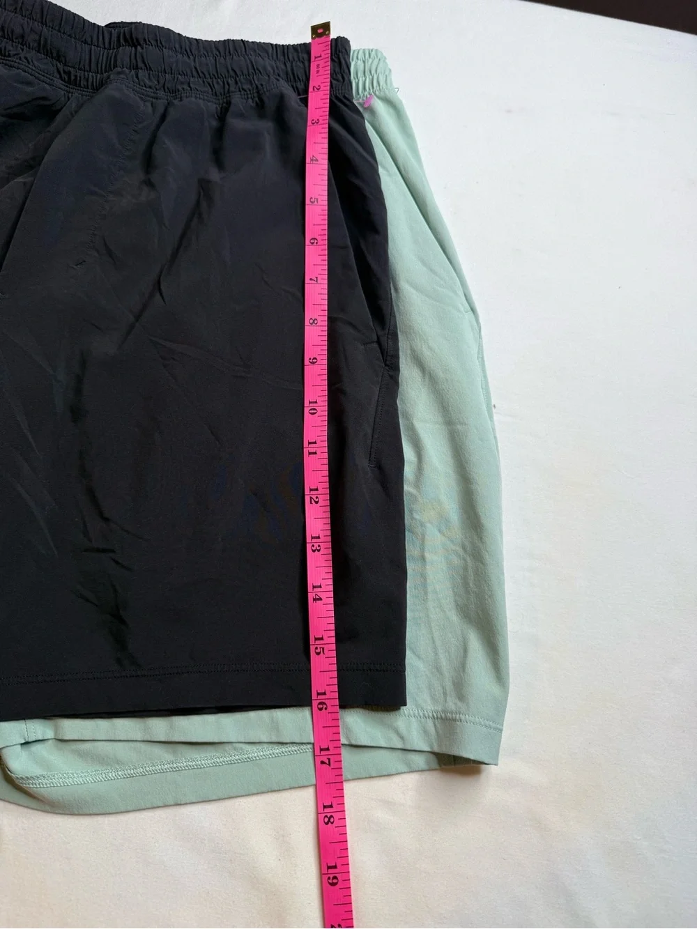 lululemon athletica Women's Run Shorts in Mint and Black